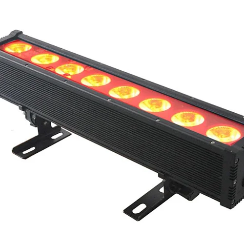 8*15W IP65 Disco RGBW 4in 1 wall washer stand alone flicker with touch screen