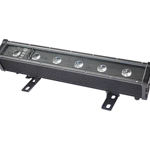 IP65 Outdoor 6pcs*12w rgbaw+uv 6in1Battery Powered Wireless Wall Washer Bar Up Light