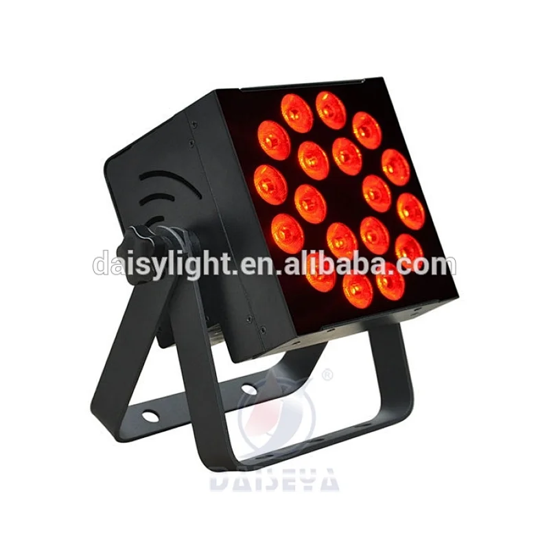 DMX Indoor Led Flat Par Stage Light RGBWA 18x10W 5-in-1IP20