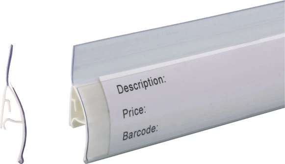 Supermarket white color display plastic price channel tag label holder Tianjie