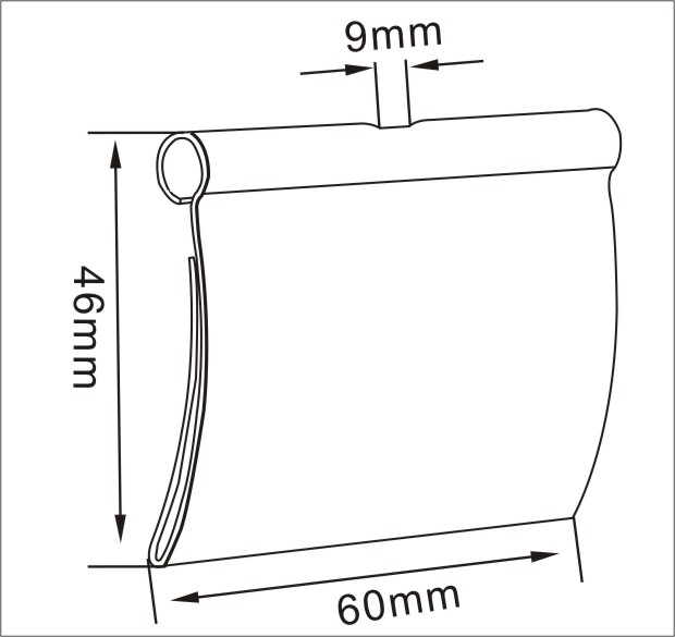 Customized PVC flip scan price tag holder for supermarket display