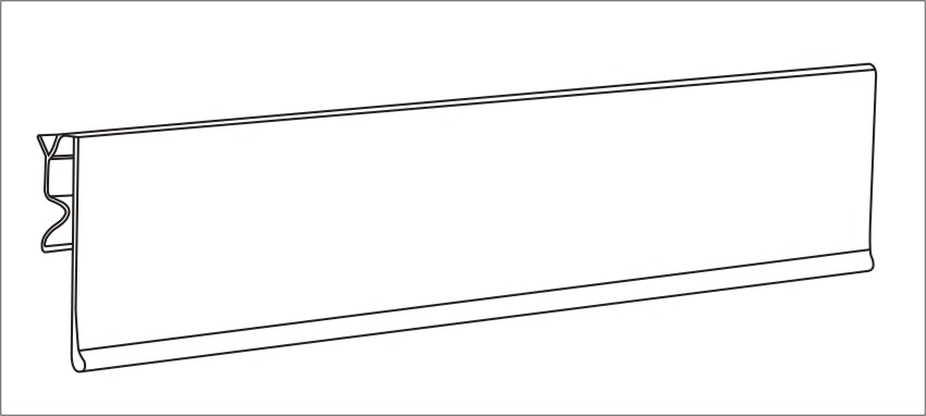 Pvc extruded price tag label holder for shelf - Ningbo Tianjie