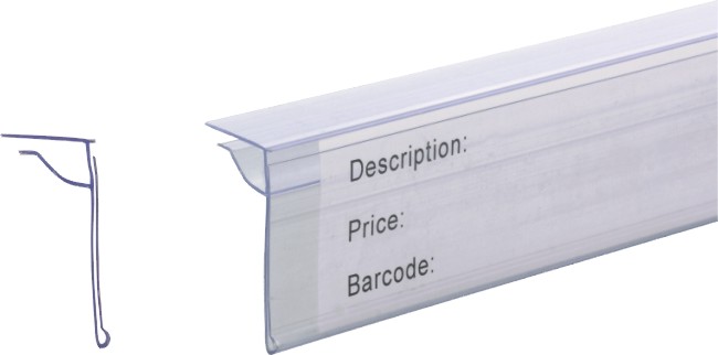 Wood shelf data strip label holder - Ningbo Tianjie