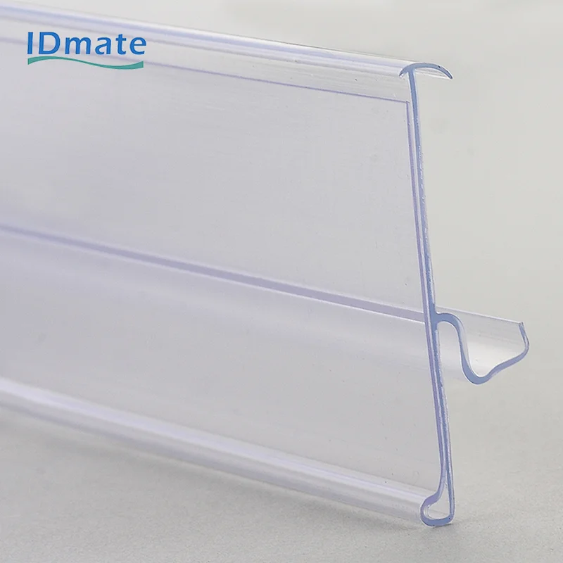 Clear Plastic Clips Label Holder Wire Shelf Ticket Strip