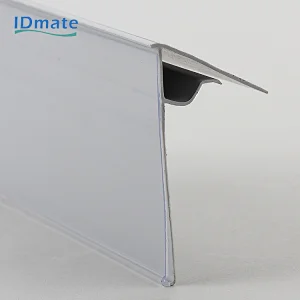 Retail store hanging data strips for wire shelves or baskets