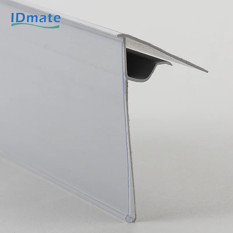 Retail store hanging data strips for wire shelves or baskets