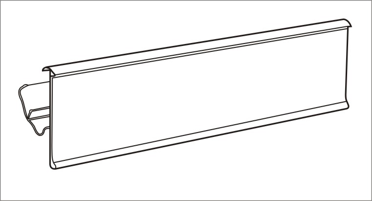 Supermarket label tag holder for metal shelf Ningbo Tianjie