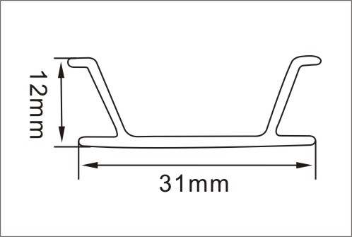 open end sign holder with adhesive