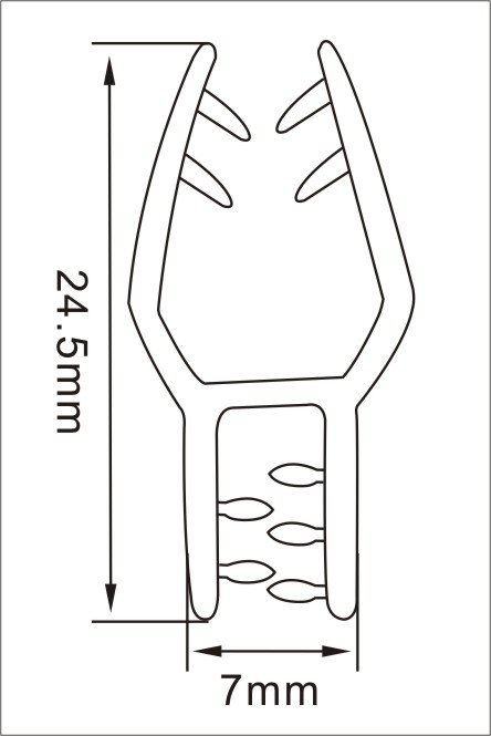 tube clip sign holder