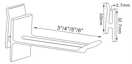 butterfly corrugated display hook