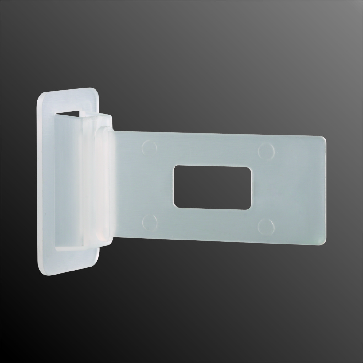 plastic corrugated clips with rectangle hole in center-B