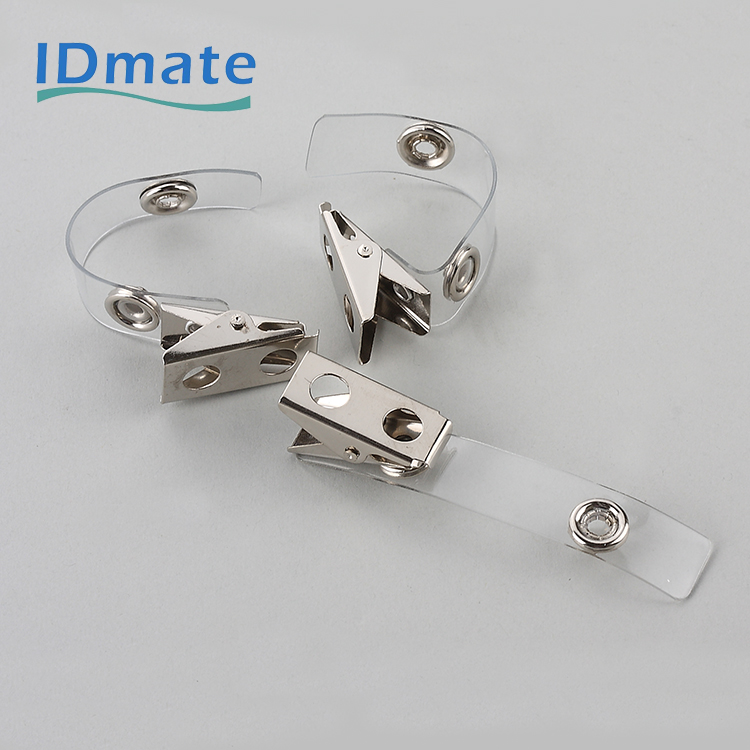 Crocodile badge clip with PVC strap