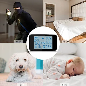Clock Camera Weather Station WiFi Security HD 1080P