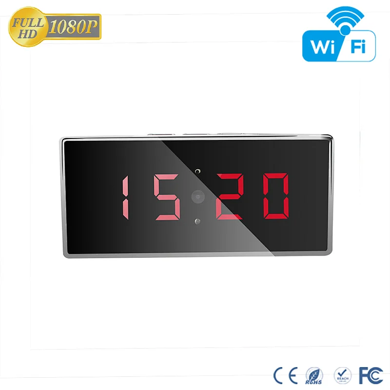 HD 1080P IR Desk Clock Wi-Fi Security Camera