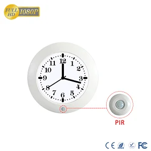 HD 1080P Wall Clock PIR Security Camera