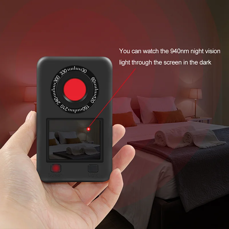 Spy Camera Detector Night Vision Light Detection IR Scanning