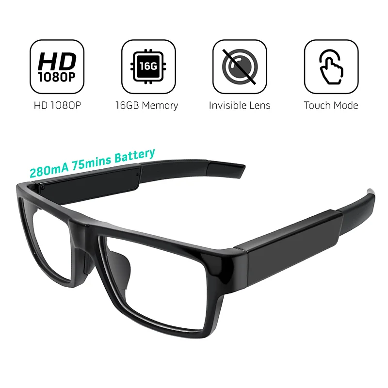 HD 1080P High Tech Eyeglasses Video Camera