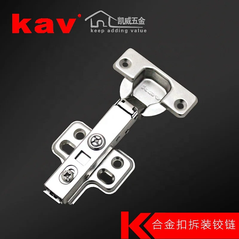 kav 105 degree  clip on self closing furniture hinge hydraulic cabinet door hinge