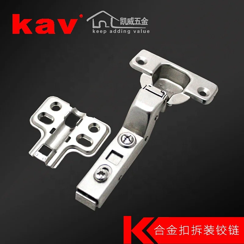 kav 105 degree  clip on self closing furniture hinge hydraulic cabinet door hinge