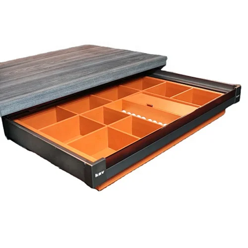 top grade divider jewelry organizer box with soft close under mount drawer slide for wardrobe