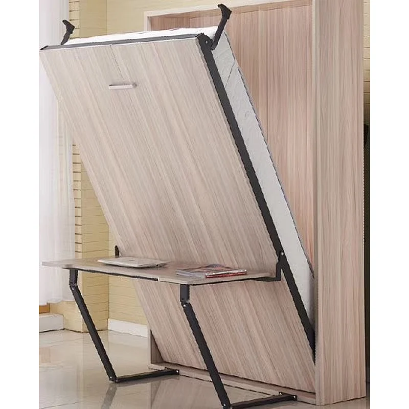 horizontal wall folding wall mounted murphy bed  with desk