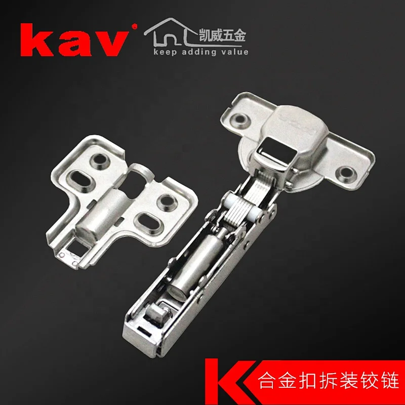 kav 105 degree  clip on self closing furniture hinge hydraulic cabinet door hinge