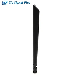 Antena LTE 4G para comunicación / 21cm 698-2700Mhz 3dBi Antena de pato de goma blanca y negra con conector SMA; pliegue de 90 grados