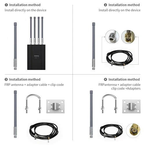 Antena de fibra de vidrio LoRa 868 MHz 915 MHz 2dBi 4 dBi 6 dBi 8dBi 10 dBi ganancia cutomización Minero de helio
