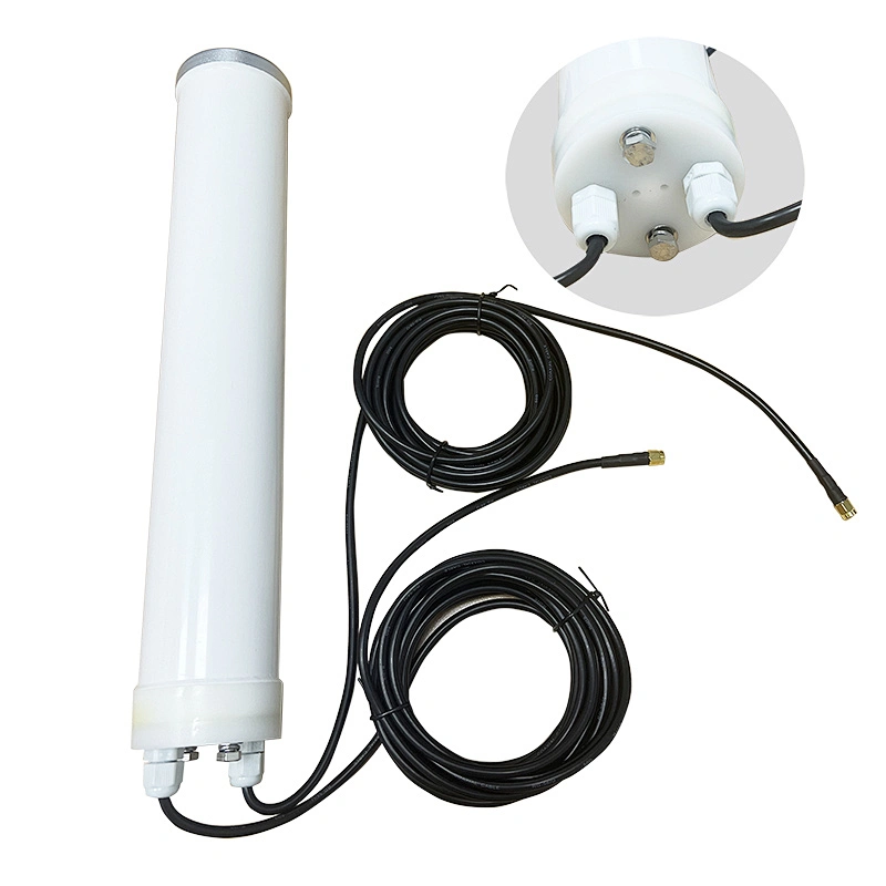 600-2690MHz Antena impermeável Omni-direcional LTE Combo 2x2 Cilindro MIMO 4G Antena exterior
