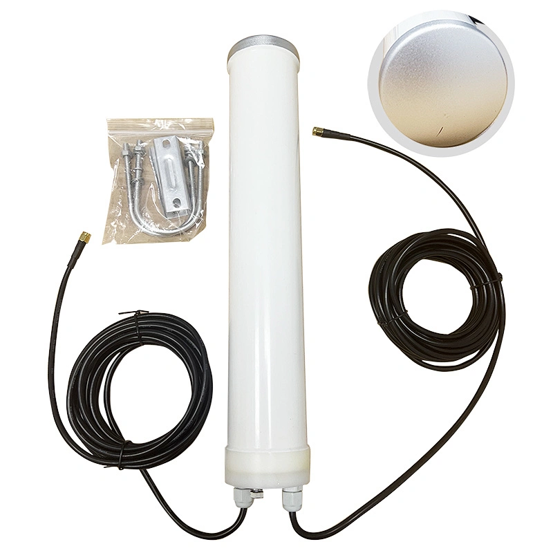 600-2690MHz Waterproof Antenna Omni-directional LTE Combo 2x2 Cylinder MIMO 4G Outdoor Antenna