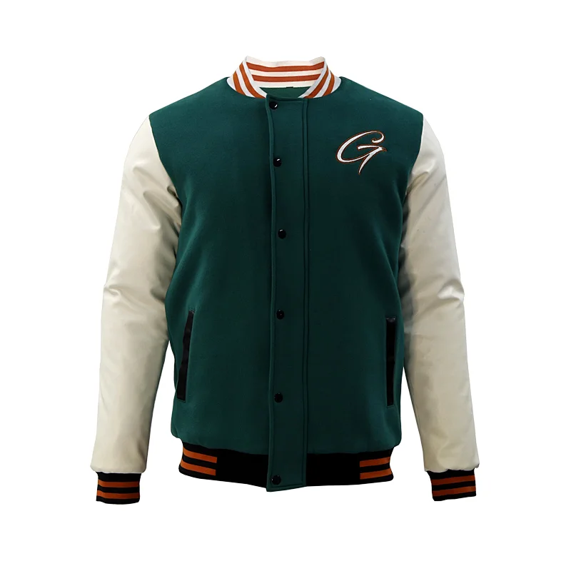 custom baseball jersey oem sportswear embroidery baseball college zipper bomber jacket