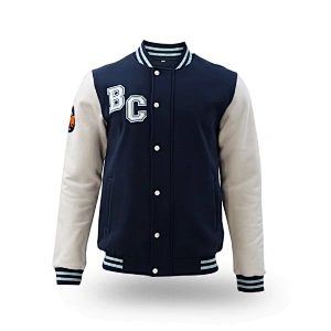 Custom College Jacket Embroidered Satin Baseball Bomber Jacket for Men