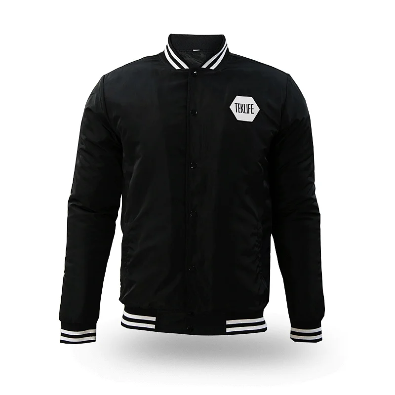 OEM Service Mens Custom Satin Embroidered Baseball Bomber Jacket