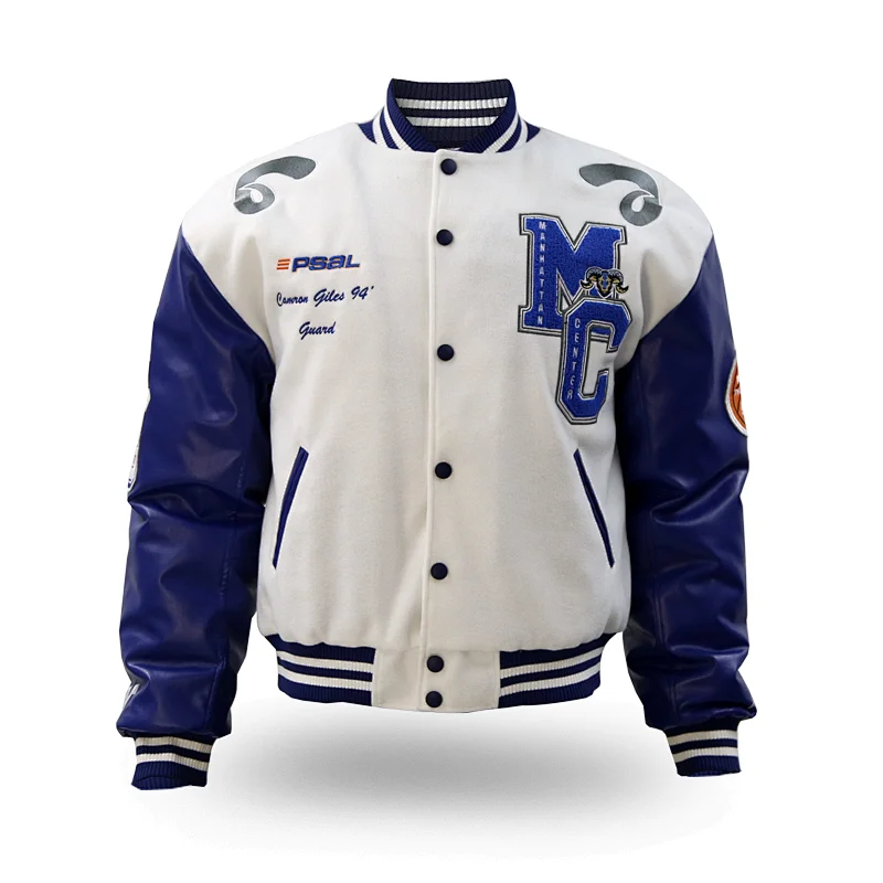 custom patch embroidery baseball leather jacket