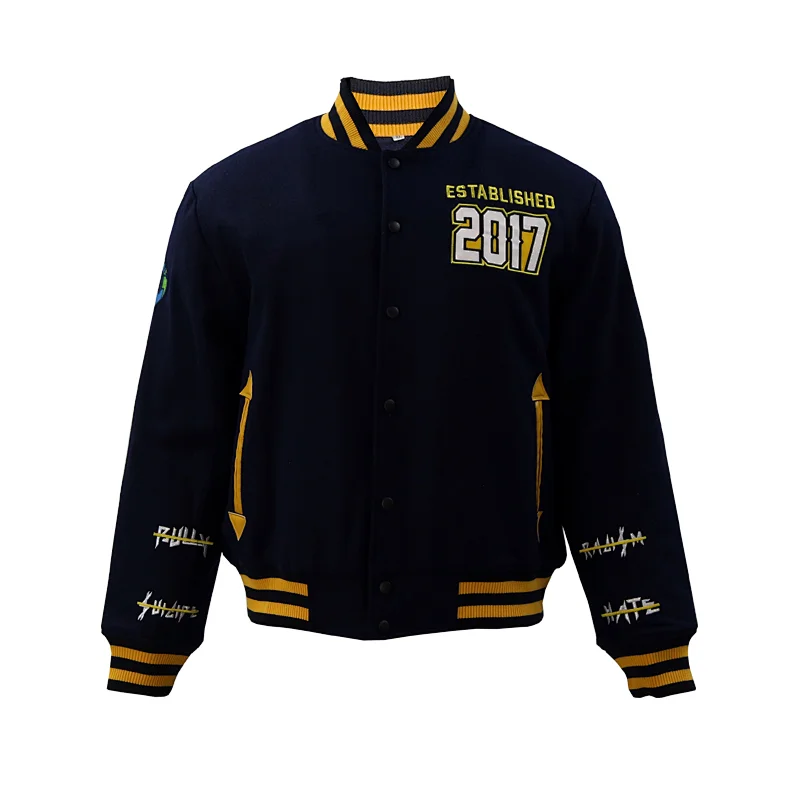 oem hooded mens baseball jacket for kids