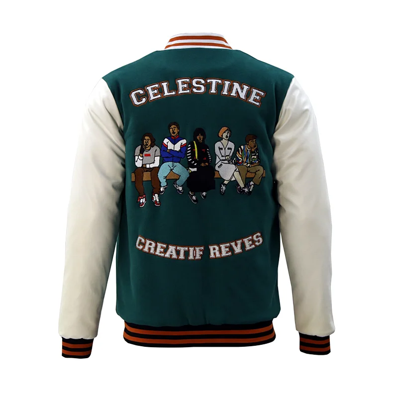 custom baseball jersey oem sportswear embroidery baseball college zipper bomber jacket
