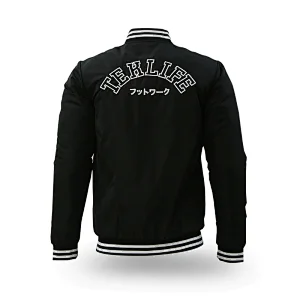 OEM Service Mens Custom Satin Embroidered Baseball Bomber Jacket