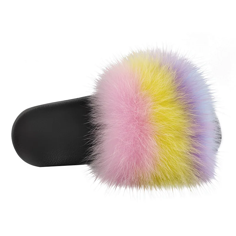 Greatshoe high quality furry lightweight breathable fur faux fur slippers
