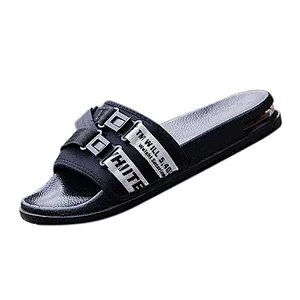 Greatshoe factory price men's slippers custom personalized slides sandals with logo custom slide sandal