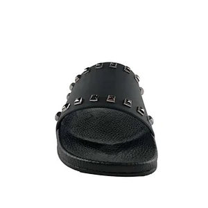 Greatshoe new style custom slides lady sandals,low price latest women black sandals designs