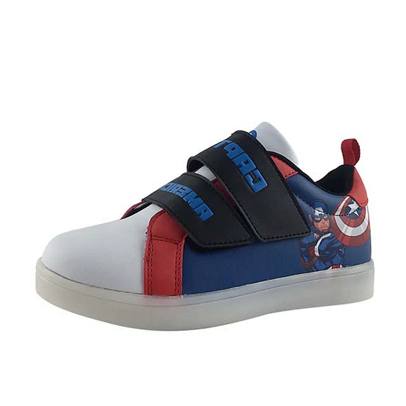 Greatshoe breathable shoes for kid boy PU buckle strap cartoon pattern kid boys children sneakers shoes sports