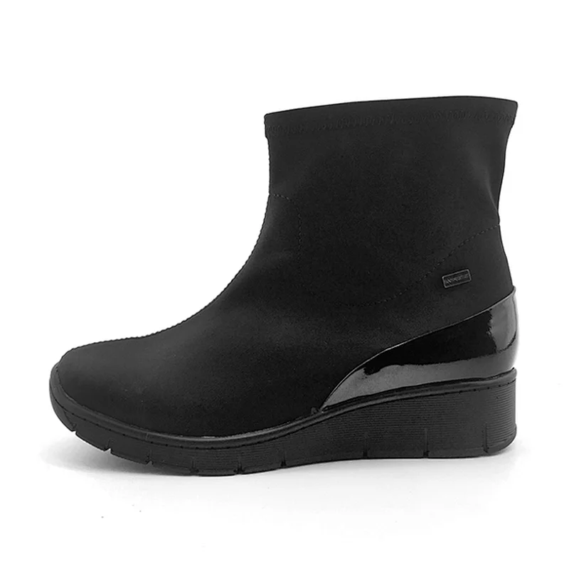 Greatshoe cheap high heels for women winter short ankle boots shoes, waterproof winter shoes for women black boots