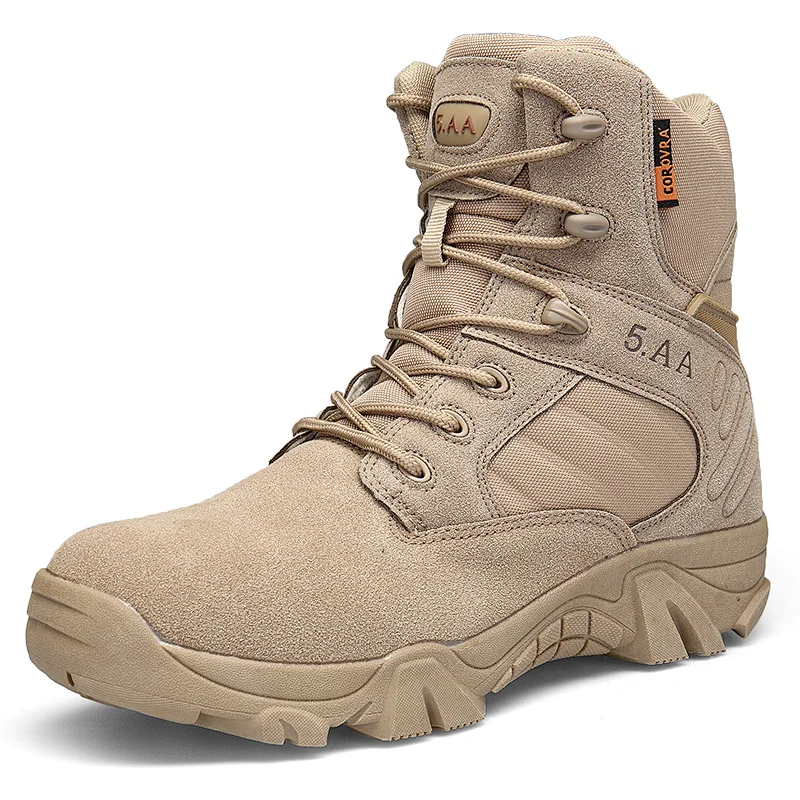 Greatshoe hot sale beige desert earthquake resistant tactical german military boots army desert boots