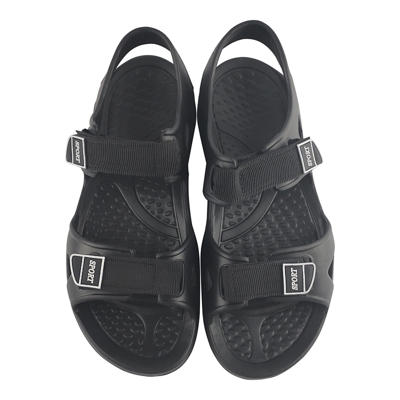 Greatshoe wholesale black women sandal soft flats ladies slippers and sandals