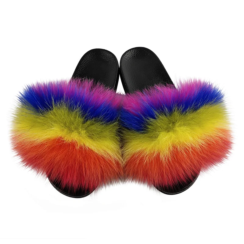Greatshoe 2020 hot sale cheap shipping faux fur for ladies custom logo plush slippers women