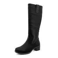 Greatshoe high heels over the knee boots black ladies winter outdoor snow knee high boots women shoes