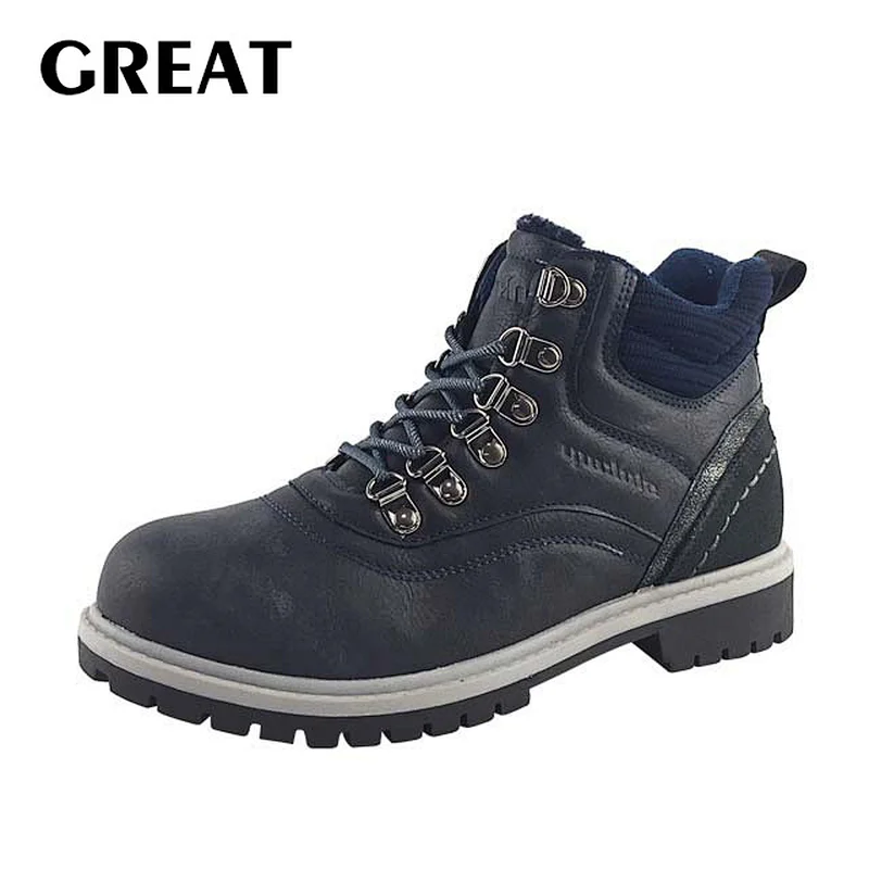 Greatshoe new style fur inside suede leather casual shoes women winter boots