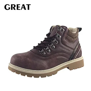 Greatshoe new style fur inside suede leather casual shoes women winter boots