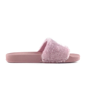 Greatshoe antiskid plush fur fancy slides for women, fur design fashion winter fox fur slippers