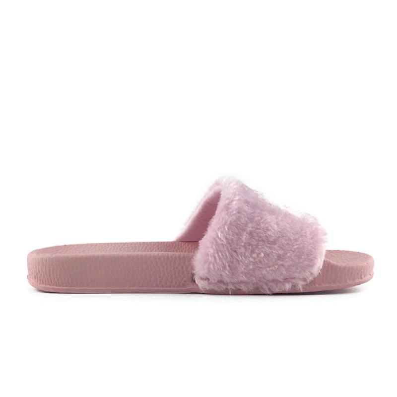 Greatshoe antiskid plush fur fancy slides for women, fur design fashion winter fox fur slippers